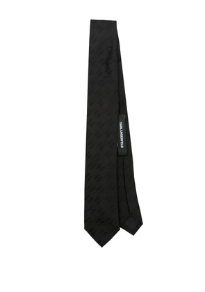 Karl Lagerfeld geometric-pattern tie - Black