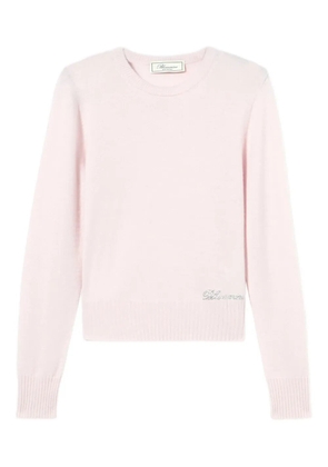 Blumarine logo-embroidered sweater - Pink