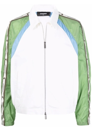 DSQUARED2 logo-tape bomber jacket - White