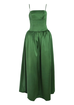 Self-Portrait satin bandeau dress - Green