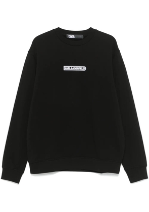 Karl Lagerfeld rubberised-logo sweatshirt - Black