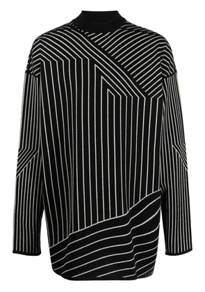 Rick Owens multi-stripe virgin wool jumper - Black