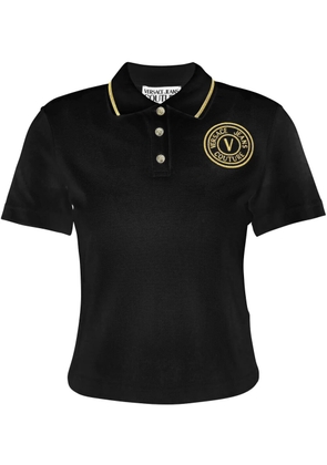Versace Jeans Couture logo-embroidered polo shirt - Black