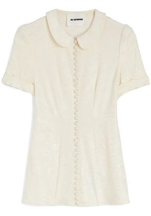 Jil Sander floral-jacquard shirt - White