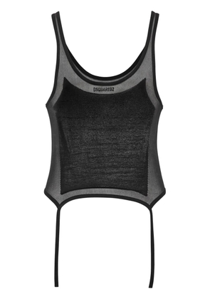 DSQUARED2 semi-sheer tank top - Black