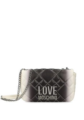 Love Moschino logo-lettering crossbody bag - Black