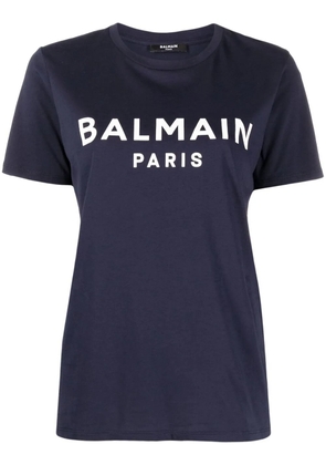 Balmain logo-print cotton T-shirt - Blue