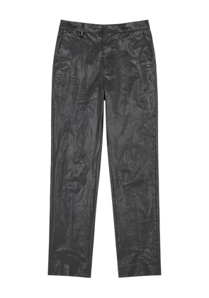 MM6 Maison Margiela crinkled linen trousers - Black