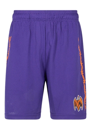 Warren Lotas Bat Reaper 'Purple' mesh shorts