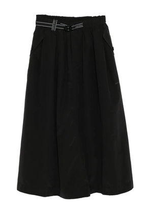 and Wander logo-embroidered skirt - Black