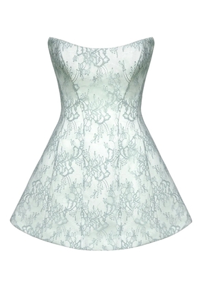 POST MERIDIEM lace sheath mini dress - Green