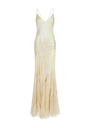 Roberto Cavalli satin maxi dress - Neutrals