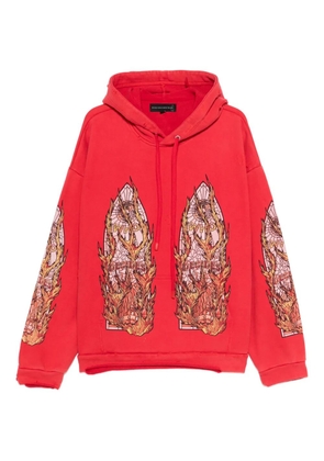 Who Decides War drawstring-fastening hoodie - Red