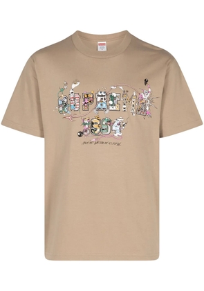 Supreme varsity cotton T-shirt - Neutrals