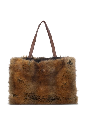 Niccolò Pasqualetti faux-fur tote bag - Brown