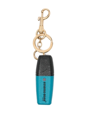 Anya Hindmarch Stabilo Boss leather keyring - Blue