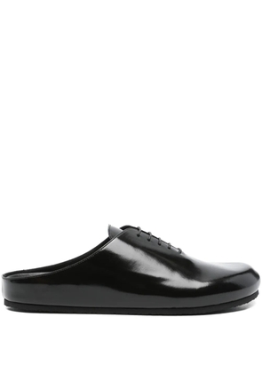 Jacquemus lace-up patent leather mules - Black