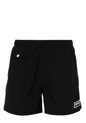 Kenzo logo-patch swim shorts - Black