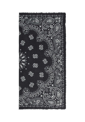 Arizona Love paisley-print fringed scarf - Black