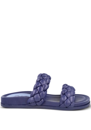 Bird&Co braided leather slides - Blue