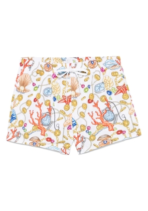 Moschino printed swim shorts - White
