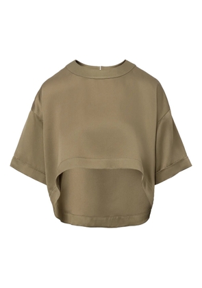 IL VOLO Anais cropped short-sleeve T-shirt - Green