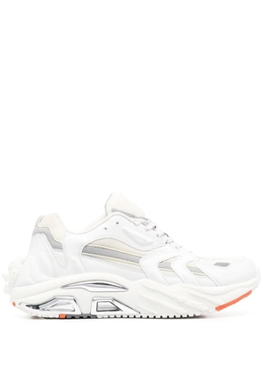 Plein Sport Scratch panelled lace-up sneakers - White