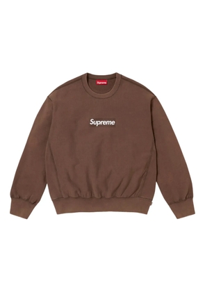 Supreme washed box logo 'SS 25 - Brown' sweatshirt
