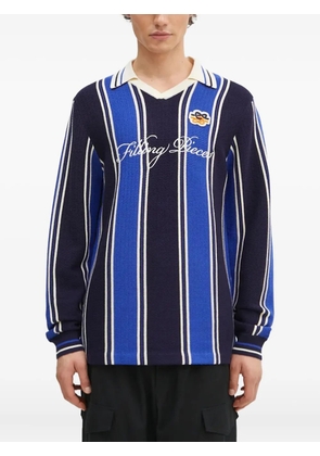 Filling Pieces striped polo-neck sweater - Blue