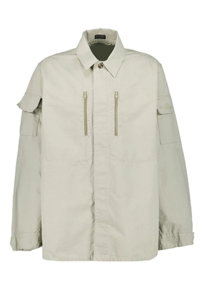 Balenciaga zip-pocket shirt jacket - Neutrals