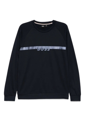BOSS logo-printed jumper - Blue