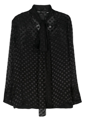 Givenchy polka dot-devoré blouse - Black