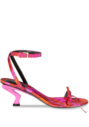 PUCCI 55mm Iris-print sandals - Red