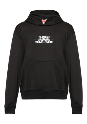 Kenzo logo-embroidered hoodie - Black