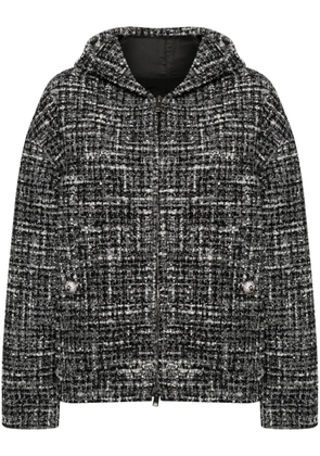 Valentino Garavani hooded tweed jacket - White