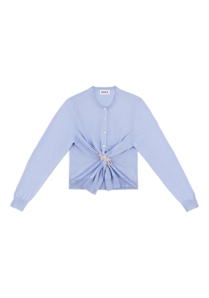 AREA crystal-knot cardigan - Blue