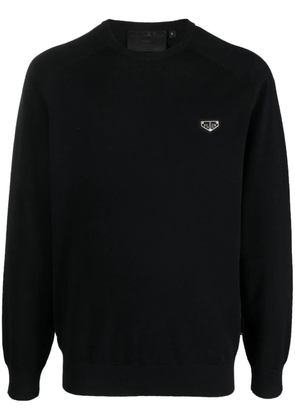 Philipp Plein logo-plaque jumper - Black