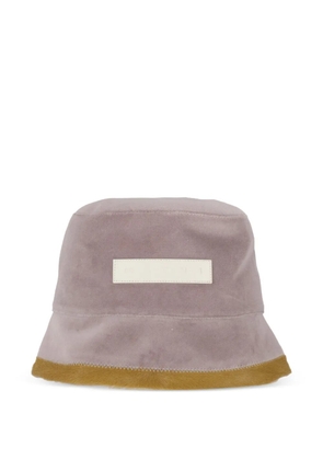 Marni logo-patch trim bucket hat - Pink