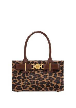 Versace small Medusa '95 leopard tote bag - Brown