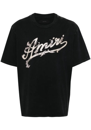 AMIRI logo-printed cotton T-shirt - Black