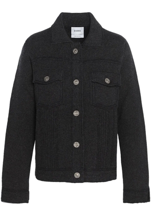 Barrie contrast-stitching denim-effect jacket - Black