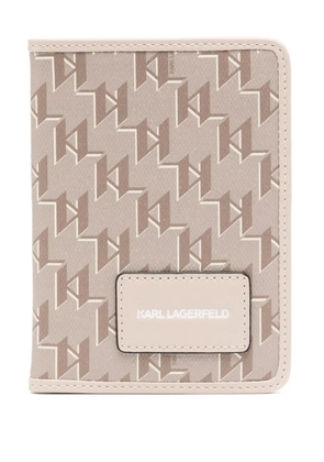 Karl Lagerfeld Kvoyage passport holder - Neutrals