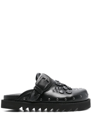 Toga Pulla eyelet-metal mules - Black