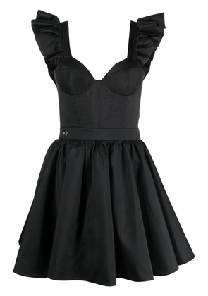 Philipp Plein ruffled mini dress - Black