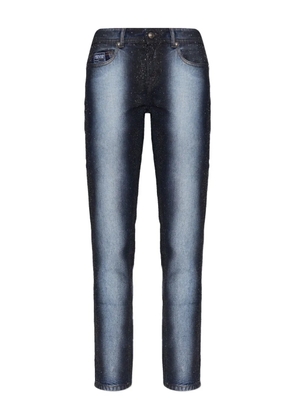 Versace Jeans Couture sparkled denim straight-leg jeans - Blue