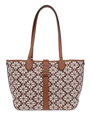 Kate Spade medium floral-jacquard tote bag - Red