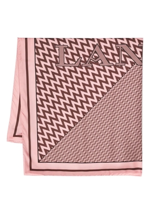 Lanvin jacquard-logo silk scarf - Pink
