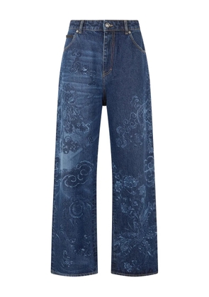 Roberto Cavalli dragon-motif jeans - Blue