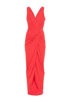 NISSA glitter maxi dress - Red
