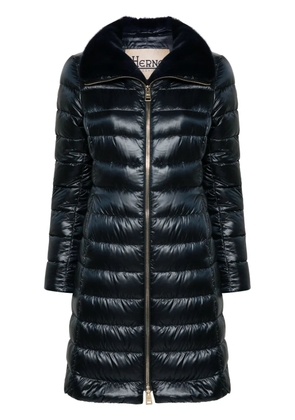 Herno logo-plaque coat - Blue
